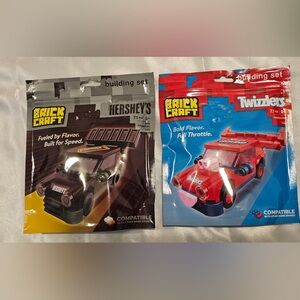 2 Brick Craft Building Sets: Twizzlers Car & Hersheys Car